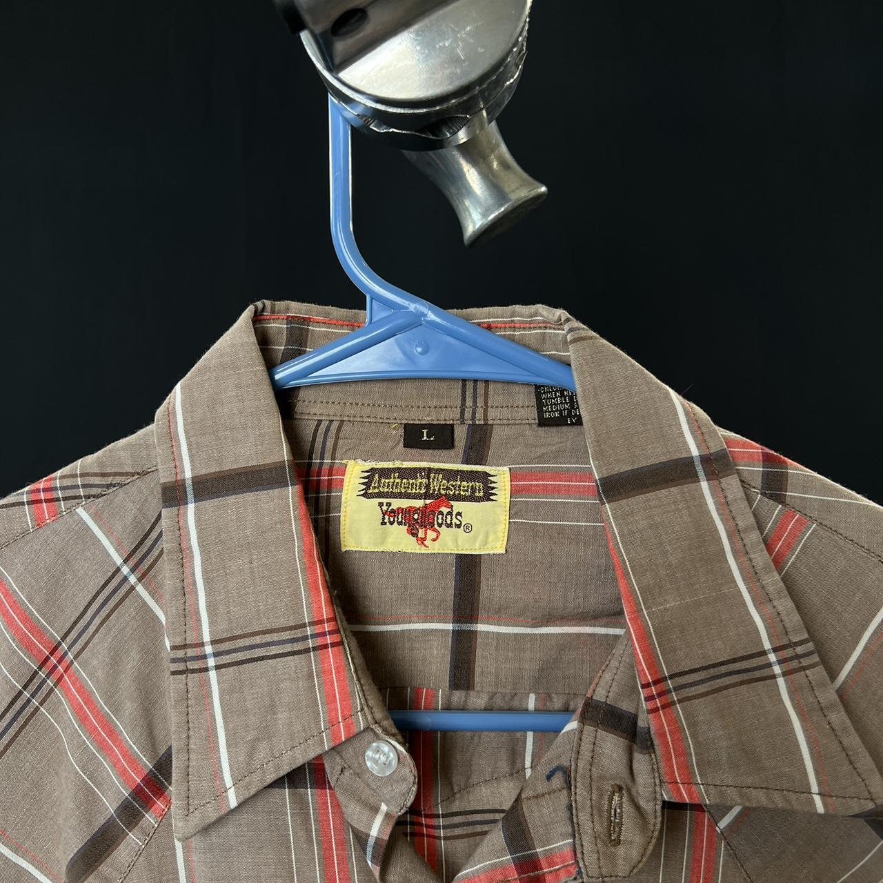 Tan plaid Pearl snap western shirt with a western flair #plaidshirt #westernwear