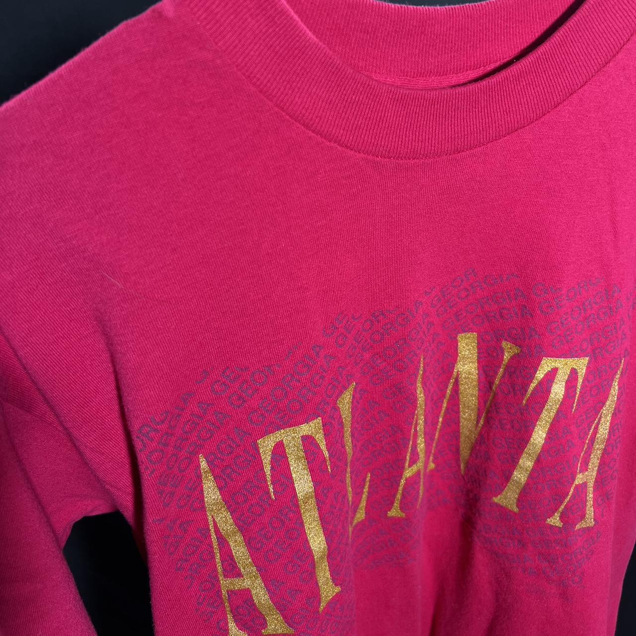 1980s pink and gold Atlanta vintage single stitch shirt