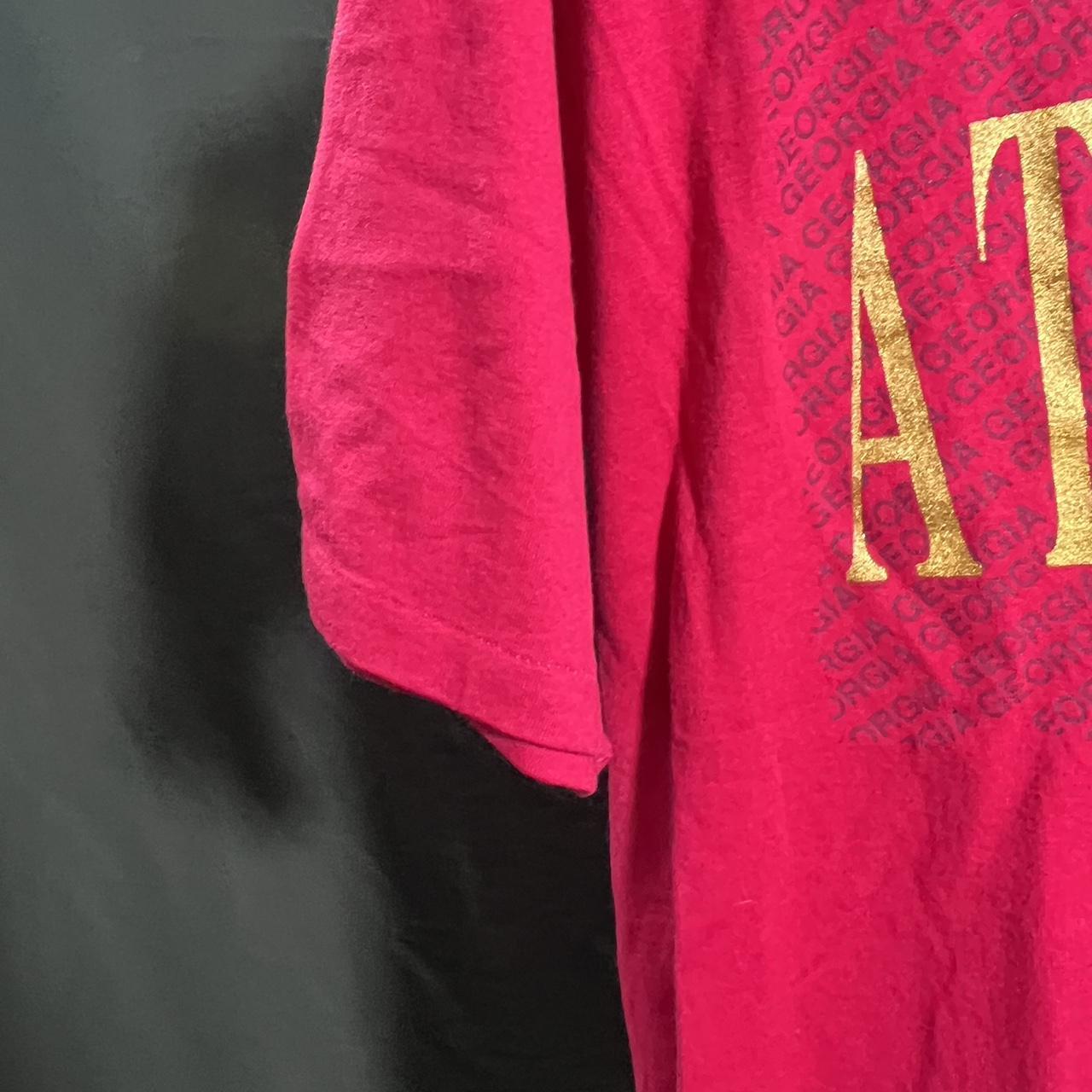 1980s pink and gold Atlanta vintage single stitch shirt