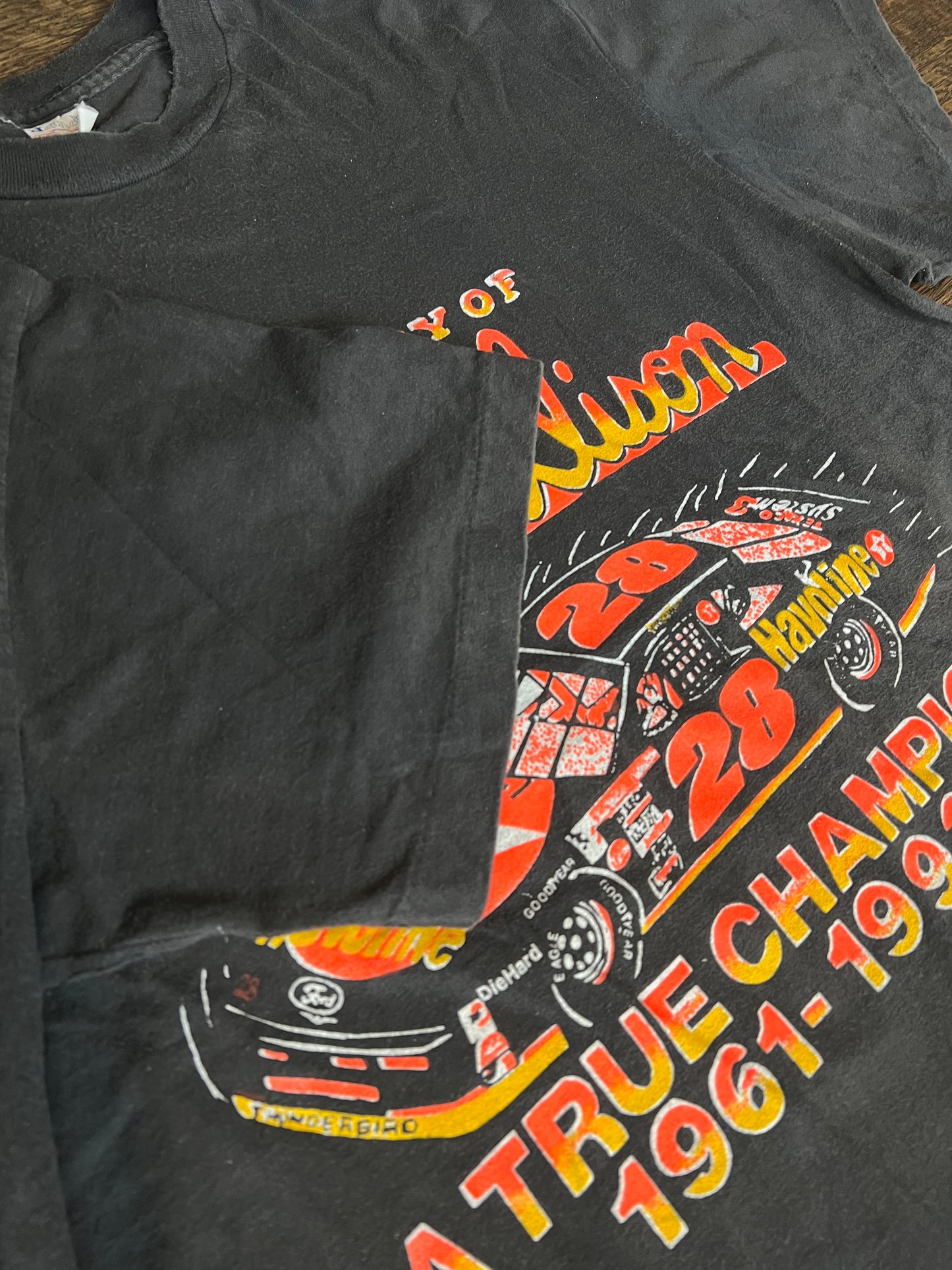 1993 “In Memory of Davey Allison” Vintage NASCAR Single Stitch T Shirt