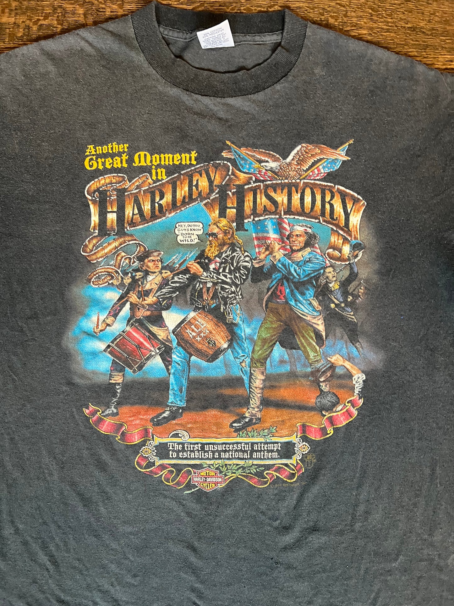 1989 Harley Davidson “A Moment in Harley History” Made in USA Holoubek Tag Vintage T Shirt