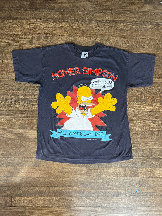 1990 Homer Simpson “Why You Little” All American Dad Vintage Single Stitch T Shirt