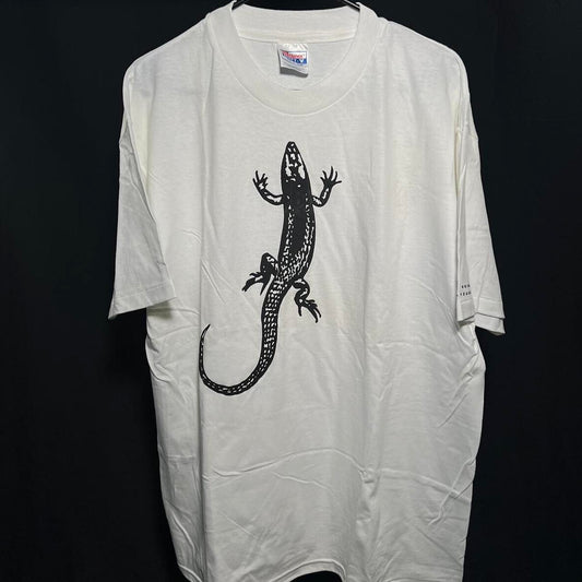 1980s black lizard vintage single stitch puff print Hanes beefy tag vintage shirt
